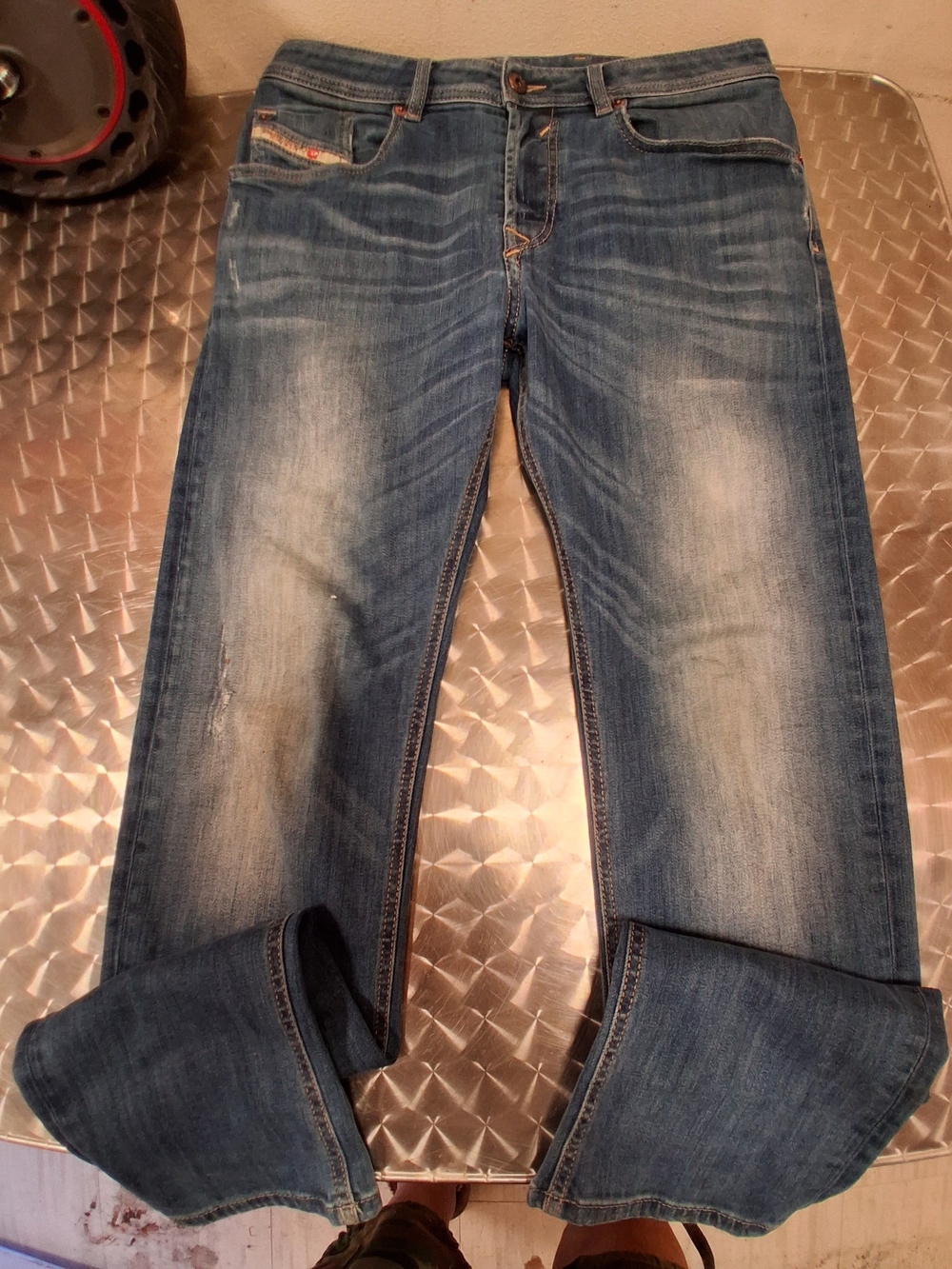 Diesel Men’s Waykee Blue Slim Straight Jeans